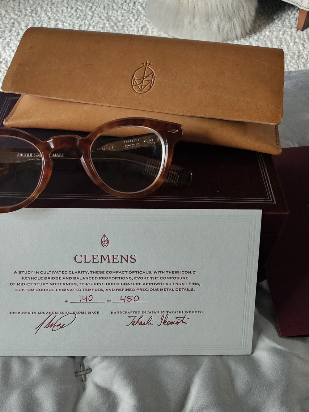 Clemens Women’s Glasses in Tortoiseshell by Clemens - NEW. Org price is $950